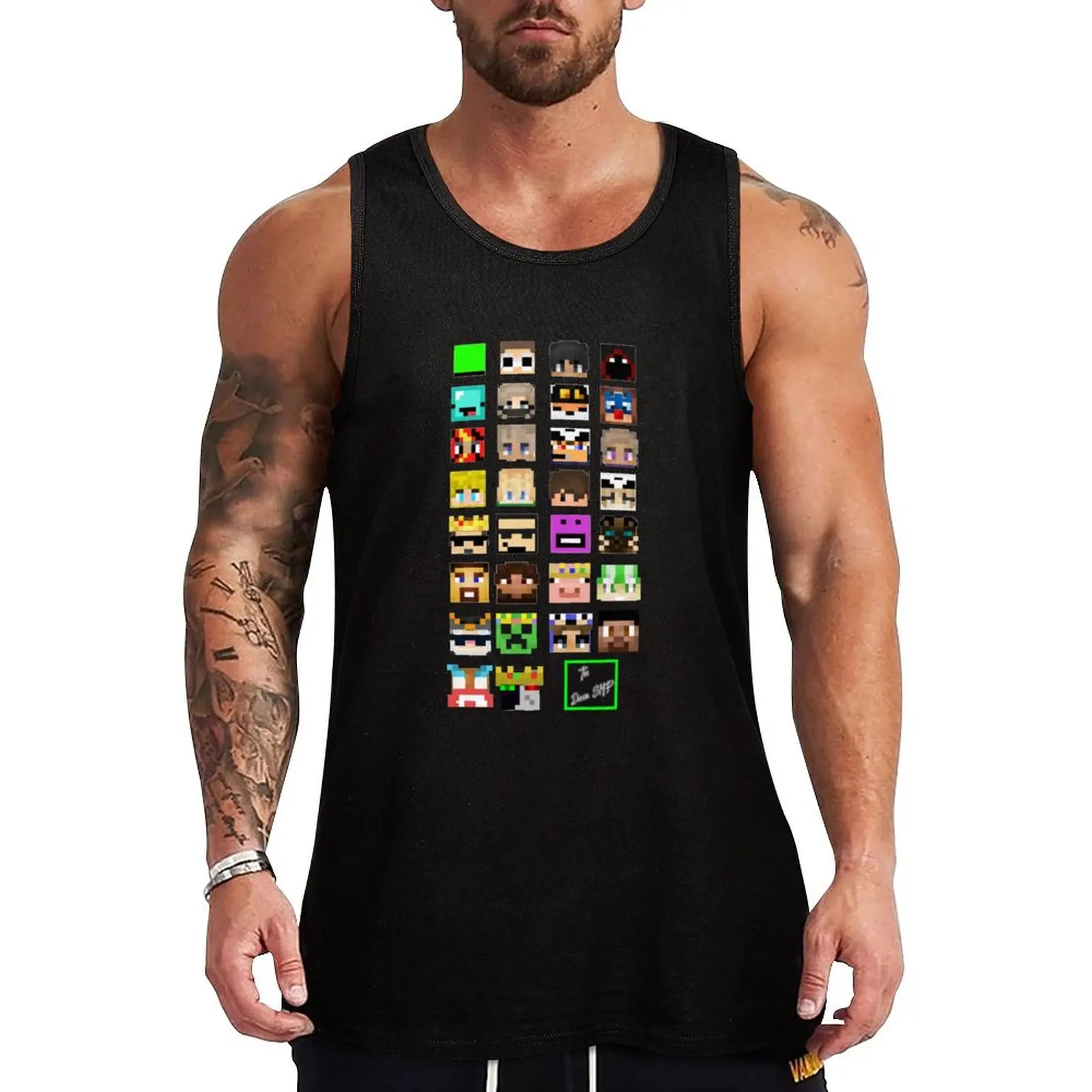 

The Whole Dream SMP Version 2.0 (Transparent version) Tank Top clothing men basketball clothing bodybuilding men sleeveless