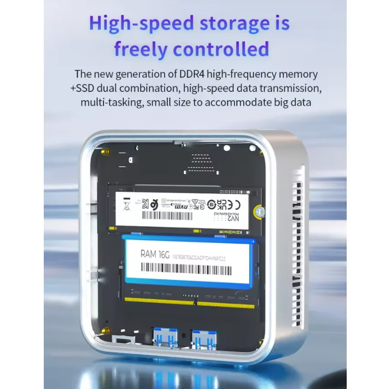 Mini PC COB PLUS Quad Core Intel Twin Lake N150 16GB LPDDR4 512GB SSD Windows 11 BT4.2 RJ45 1000M WiFi5 PC tascabile ultra piccola
