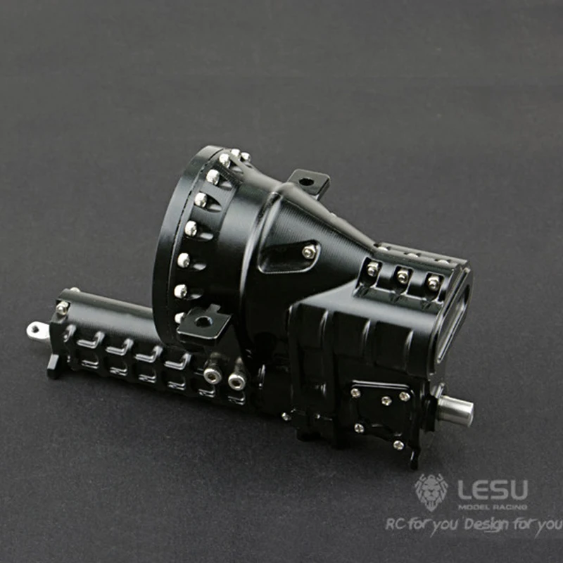 RC 1/14 LESU 3 Grade Planetary Transmission Gear Box for Tamiya Hydraulic Excavator Loader Dump Truck Tripper DIY Parts