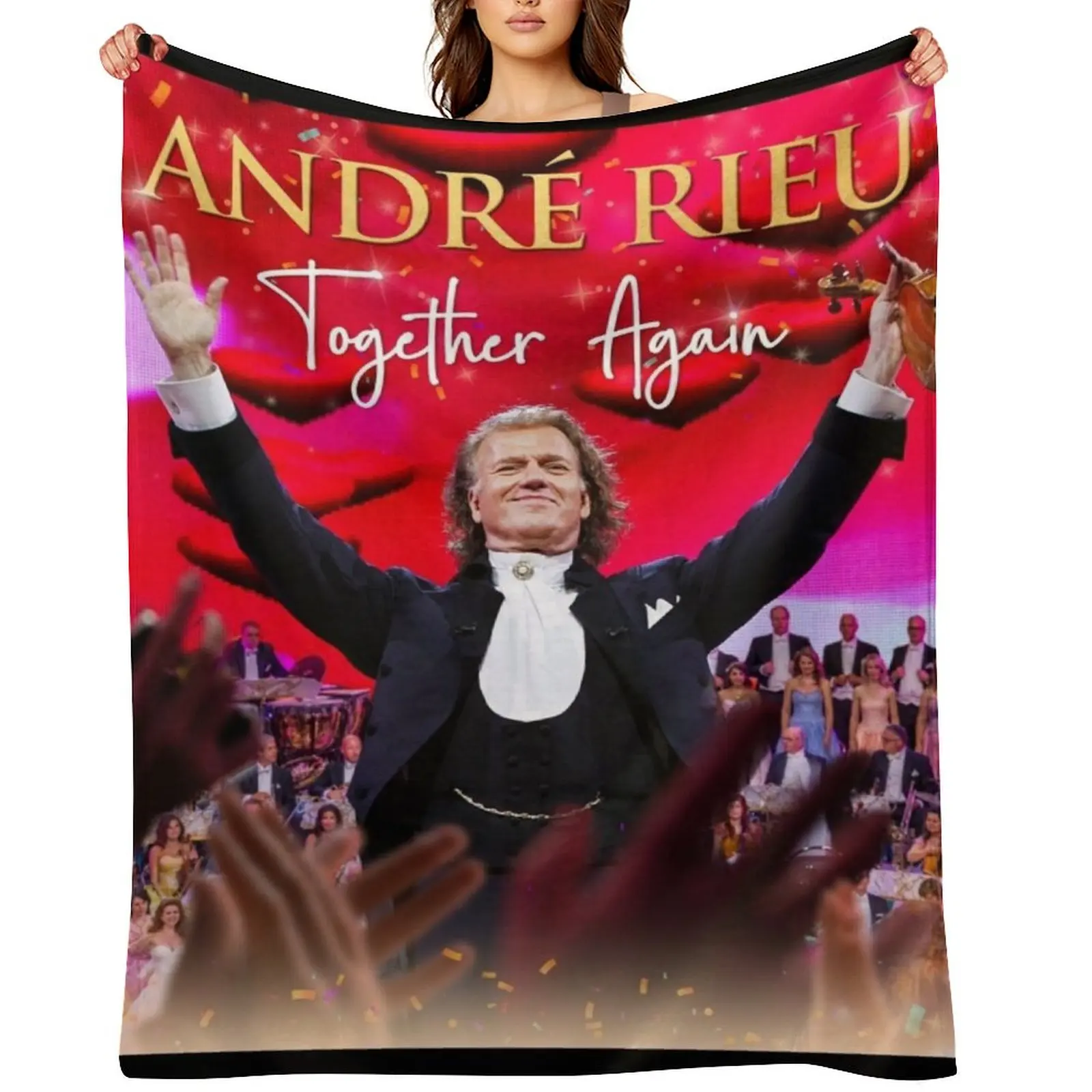 

again 3 warroe andre together rieu Throw Blanket Soft Big Plaid on the sofa Sofas Blankets For Bed Blankets