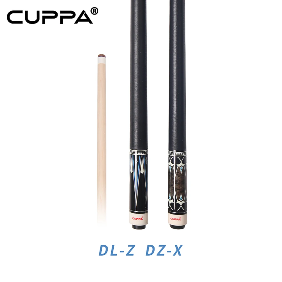 CUPPA-Professional Billiard Cue Stick, 9-Ball Pool Cue, 1/2 Split, 11.75mm, 12.75mm Tip, DL Cue Case