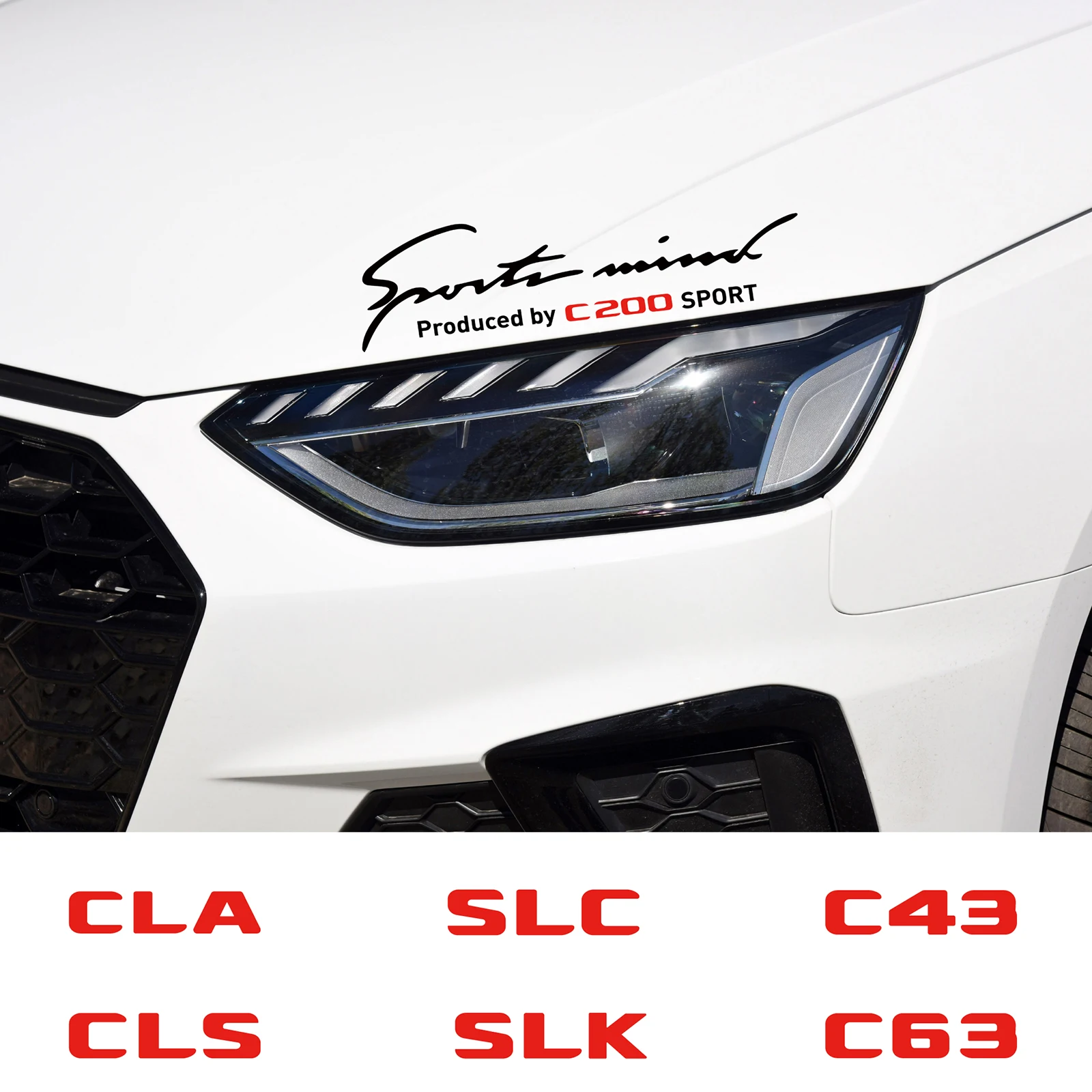 Наклейка на автомобильную лампу, 2 шт., для CLA CLS SL SLC SLK C43 C63 CL S63 SLS C180 C200 C260 C300 S320 S400