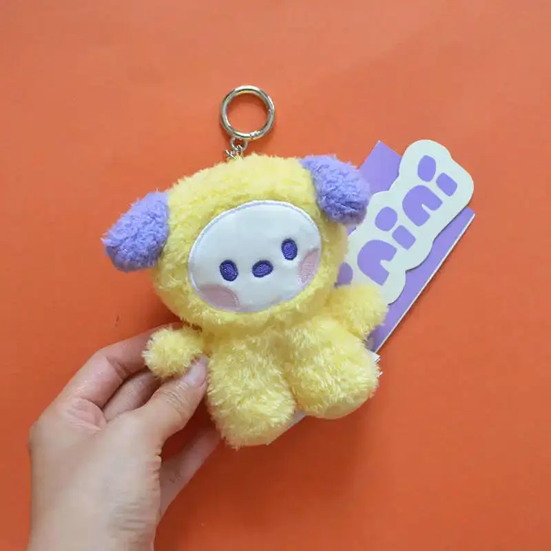 TMiCooky Anime Peluche Pendentif Snapy Trendy My Butter Toy Porte-clés Accessoires, Sac Fille Kawaii, Cadeau Décoratif, BT21 Line Friends, Mignon