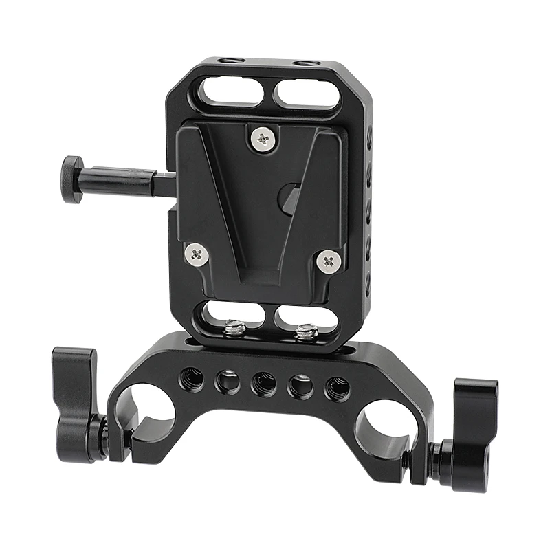 

CAMVATE Compact V-Lock Female Quick Release Adapter With 15mm Railblock Rod Holder For Camera Cage Kit Shoulder Rig Accessories