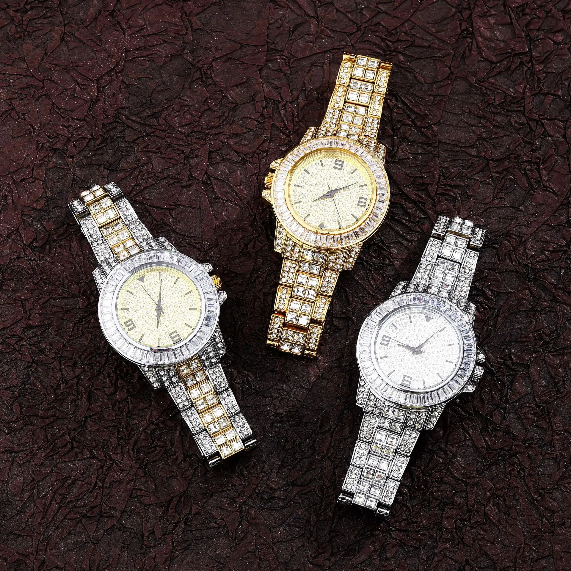 

JINAO Brand Iced Out Watch High Quality HIP HOP Watches With Micropave CZ Stainless Steel Watch Clock jewelry