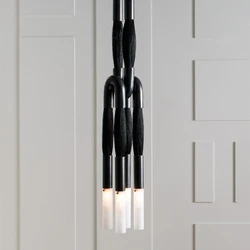 Horsehair Kitchen Chandelier Luxury Retro Copper Decoration LED Villa Lights Bedroom Background Wall Light Living Room Wall Lamp