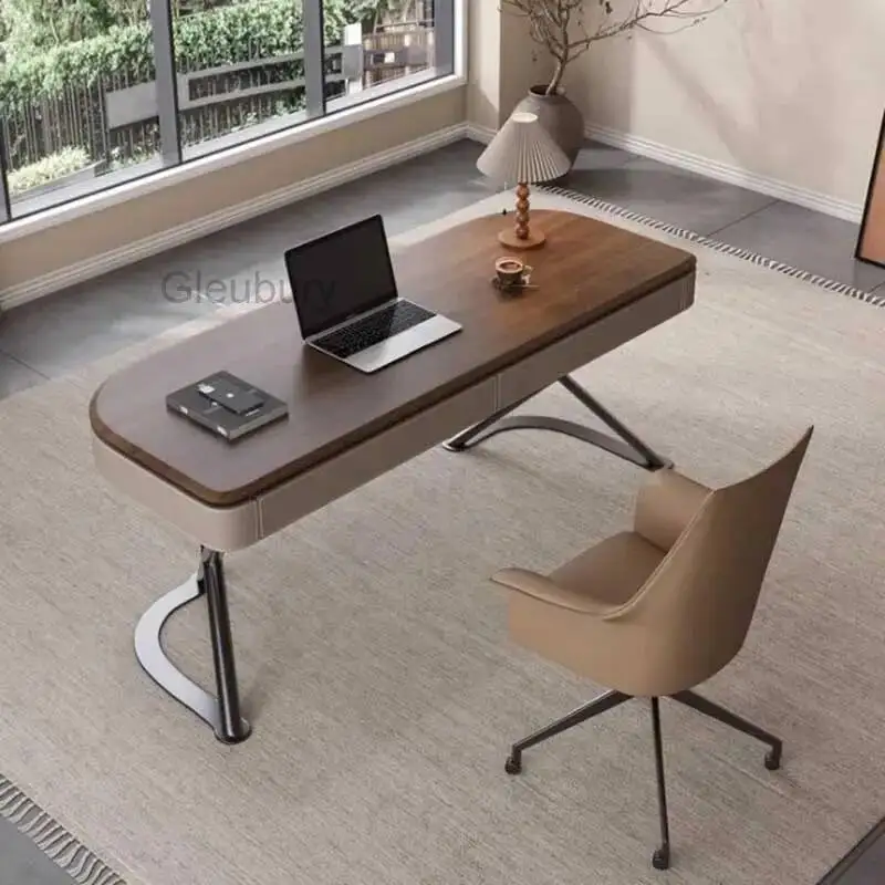 Office Drawer Computer Desks Storage Modern Wooden Table Computer Desks Study Height Writing Escritorios De Ordenador Furniture