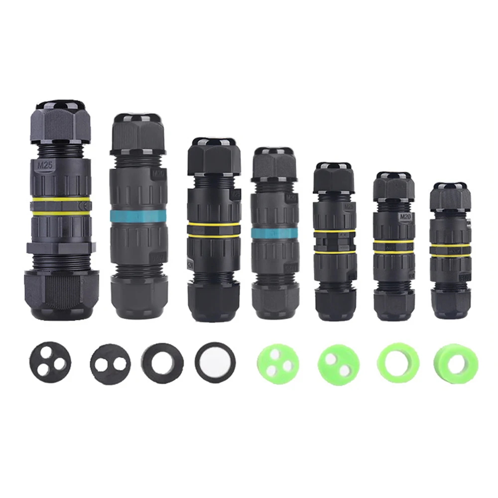 

M16 M20 M25 IP68 Водонепроницаемый проводной разъем 2/3/4/5/6Pin 3,5-14 мм Винтовое соединение Беспаечный кабельный разъем для наружного освещения