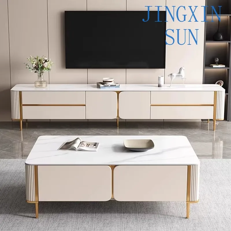 Unique White Tv Stand Premium Aesthetic Elegant Minimalist Tv Cabinet Simple Stylish Muebles De Salón Para Tv Home Furniture