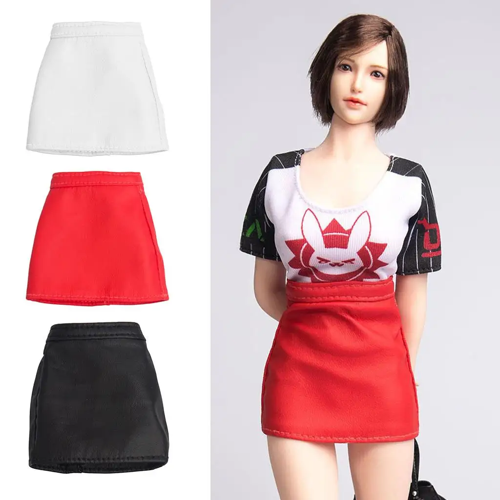 

1/6 PU Leather Skirt Skinny Leg Dress for 12inch Female Action Figures Body