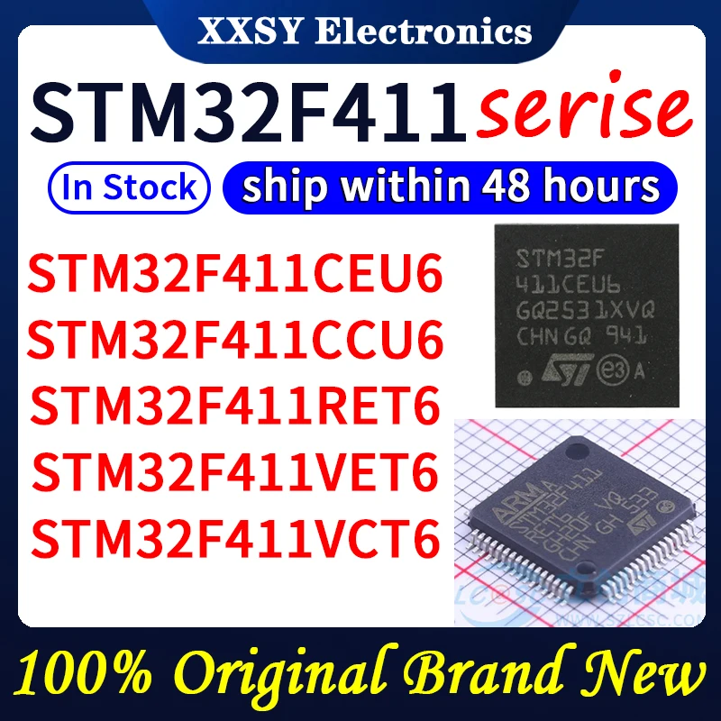 STM32F411CEU6 STM32F411CCU6 STM32F411RET6 STM32F411VET6 STM32F411VCT6 wysokiej jakości 100% oryginalny nowy