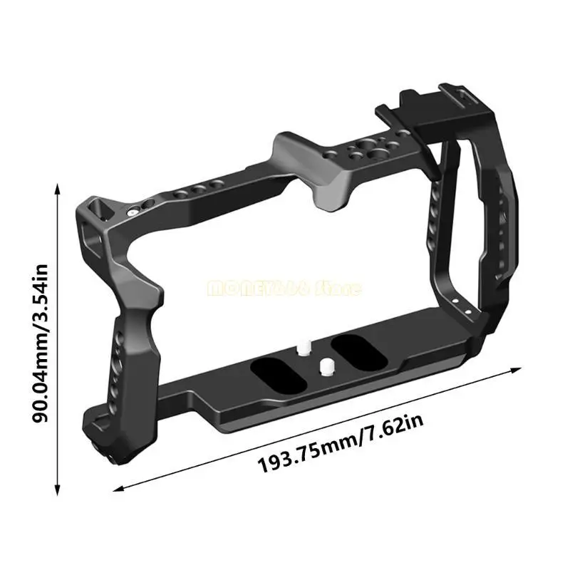F62C Versatility Camera Cage for BMPCC 6KPro Camera Full Cage, Solid Aluminum Videography Support Accessory AntiSlip Pad