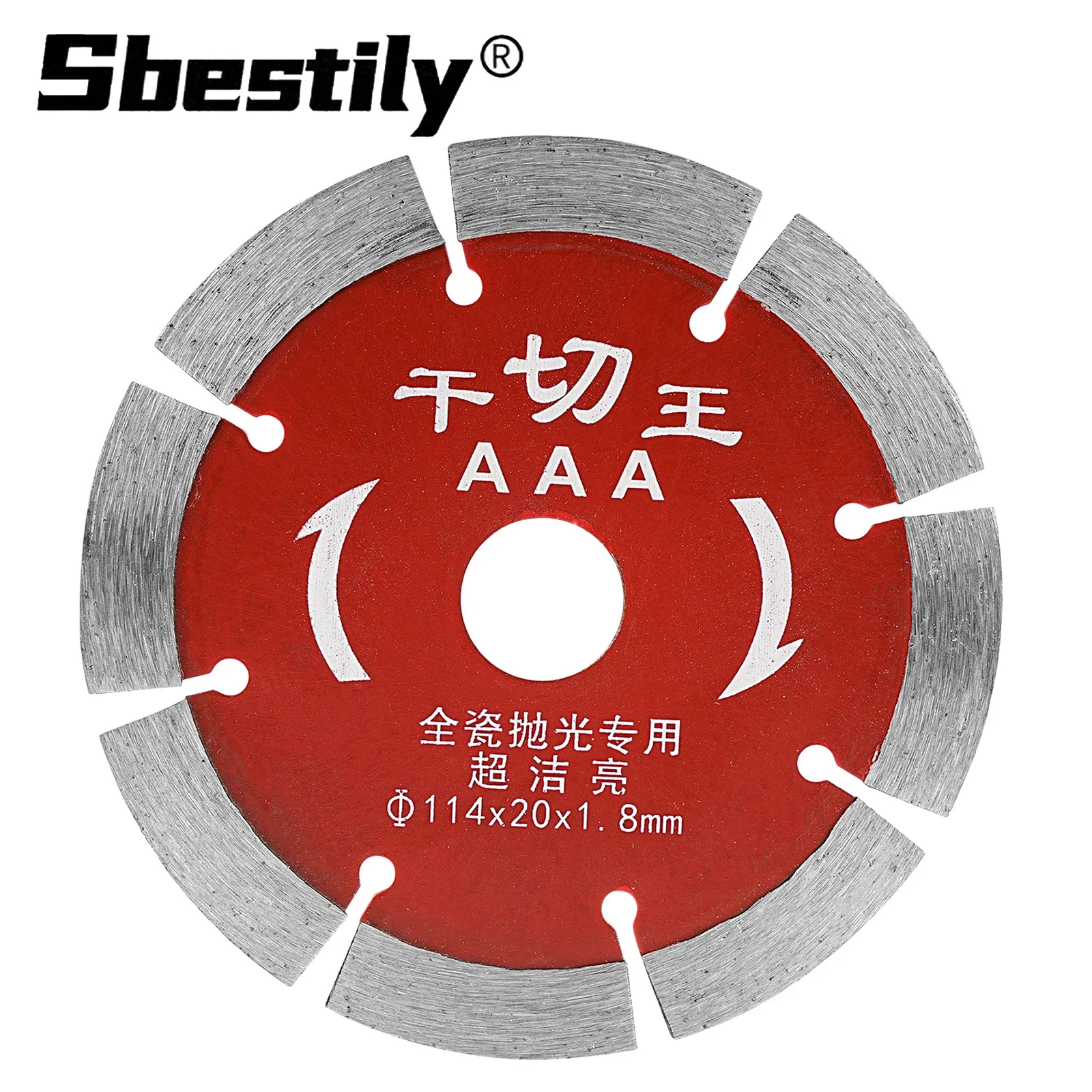 114x20mm Diamond Circular Saw Blade Stone Wall Grooving Dry Cutting Wheel for Marble Machine Cutting Ceramic Concrete Brick
