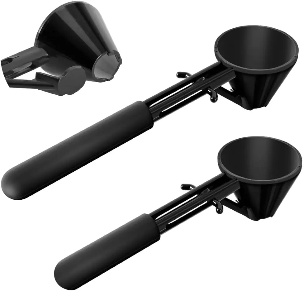 2-Pack Slide Bottom Scoop with Funnel for Water Bottles, Small Funnel Scooper for Protein Powder, Formula, and Supplements