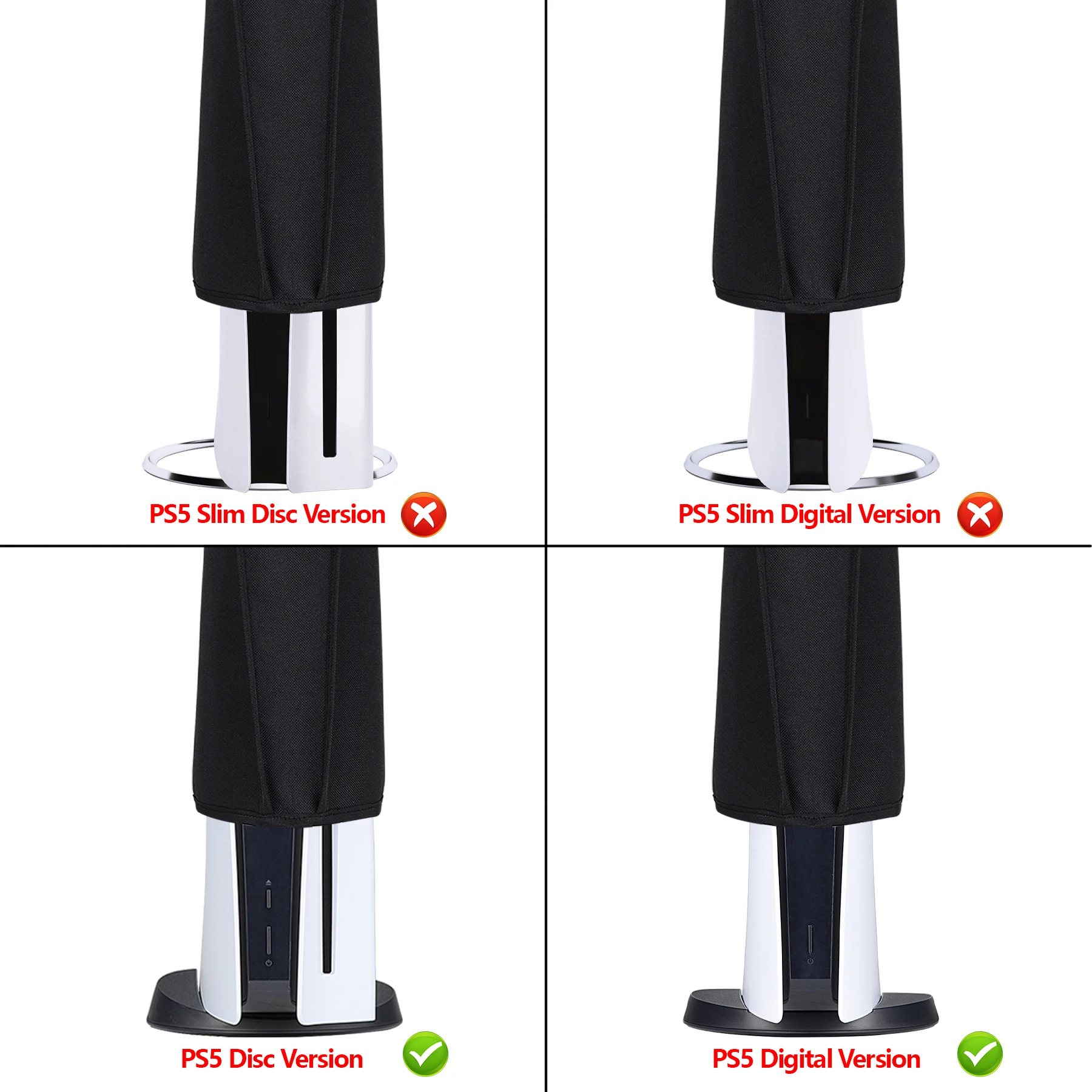 PlayVital Cubierta antipolvo suave Protector antipolvo Cubierta impermeable antiarañazos para consola ps5 Edición digital y edición de disco