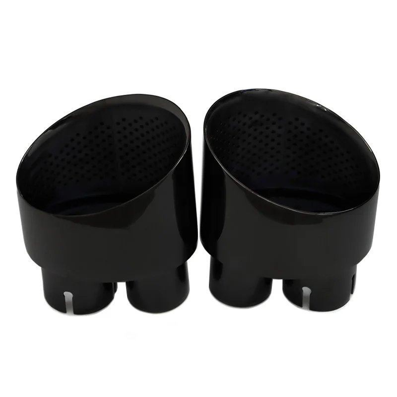 Oval Universal Exhaust Tip For Audi S3 S4 S5 S6 Double Inner Exhaust System Stainless Steel Nozzle Welding Tailpipe