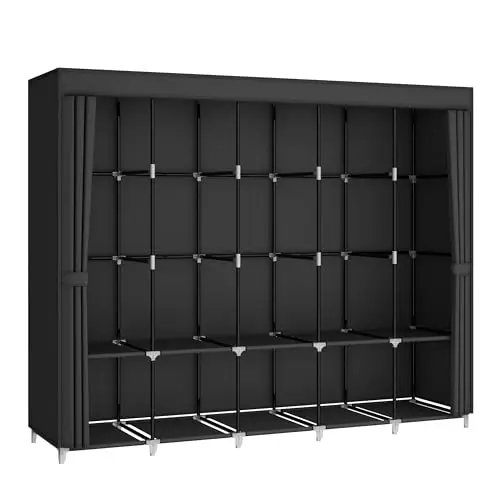 Armoire portable de grande cap - Wardrobe Closet Portable Fabric Cover avis et prix