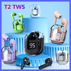 T2 TWS Wireless Headphones LED Power Earphones Digital Display Headset Stereo Sound Bluetooth-compatible 5.3 for Xiaomi