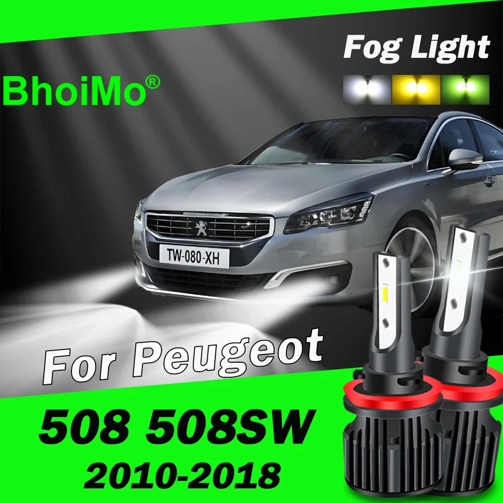 

For Peugeot 508 508SW 2010 - 2018 Front Fog Light Lamp Led Bulb 2011 2012 2013 2014 2015 2016 2017