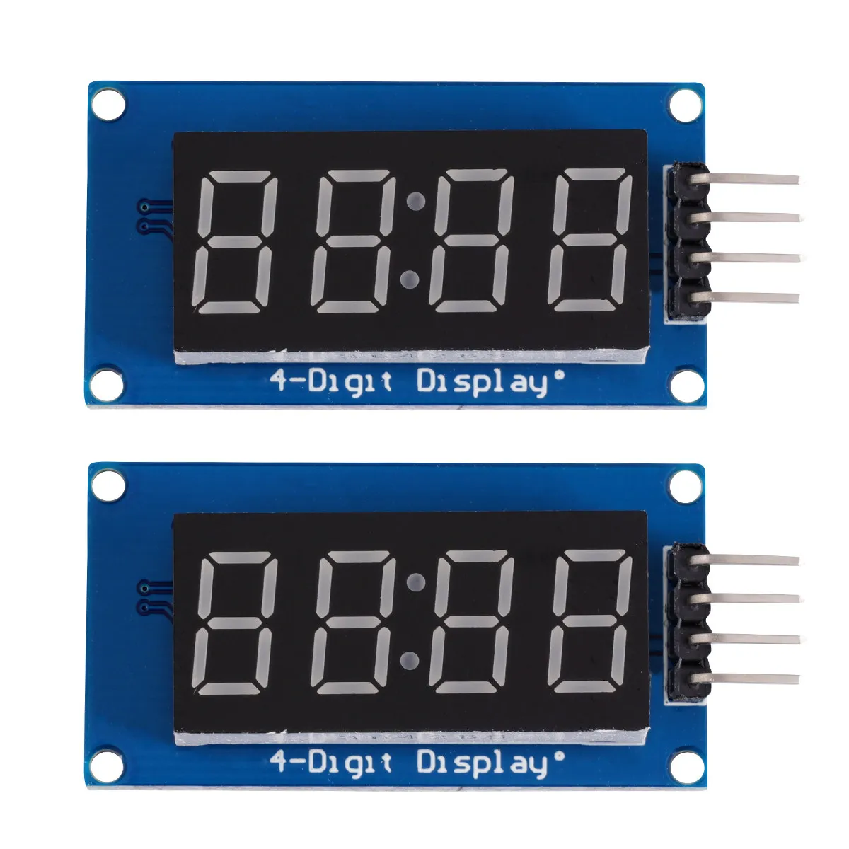 

2Pcs 4-Digit Tube LED Segment Display Module Red Common Anode Clock Display Adjustable Brightness Digital Tube Mcu Drive