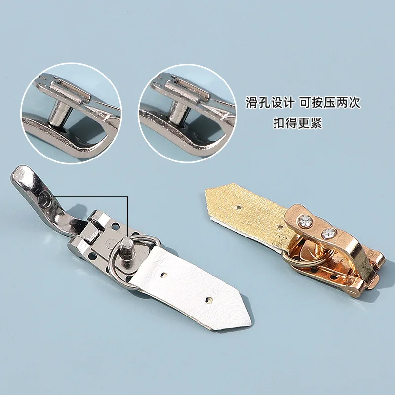 5Pcs/lot High-Grade Metal Buttons Ladies Mink Fur Coat Duckbill Diamond Buttons Buckles Concealed Buckle Invisible Button