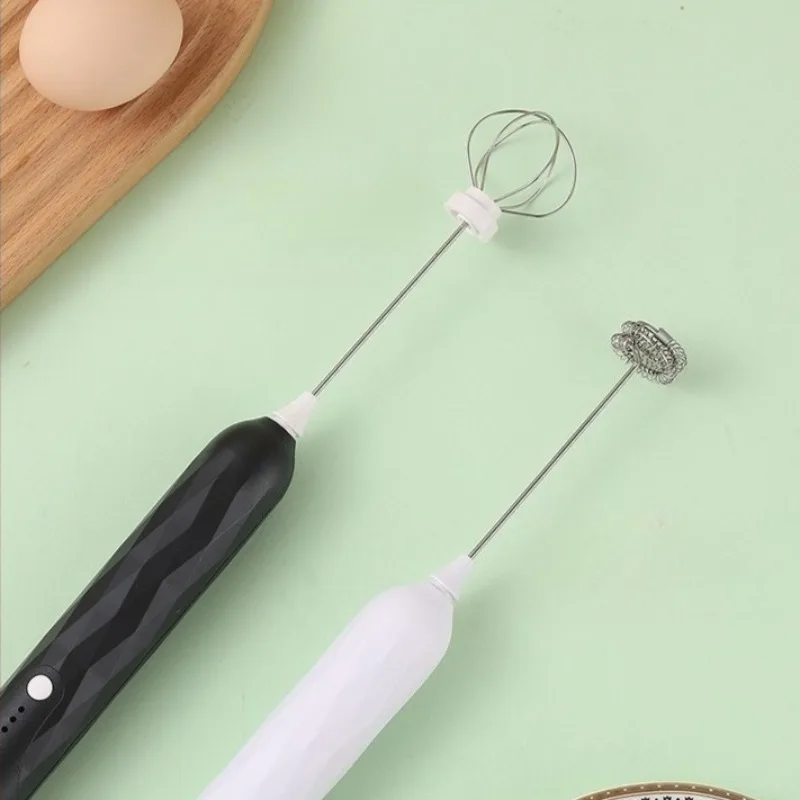2 in 1 Electric Mixer Cappuccino Foam Milk Frothers USB Charging Egg Beater Stainless Blender Coffee Maker for Kitchen Gadget