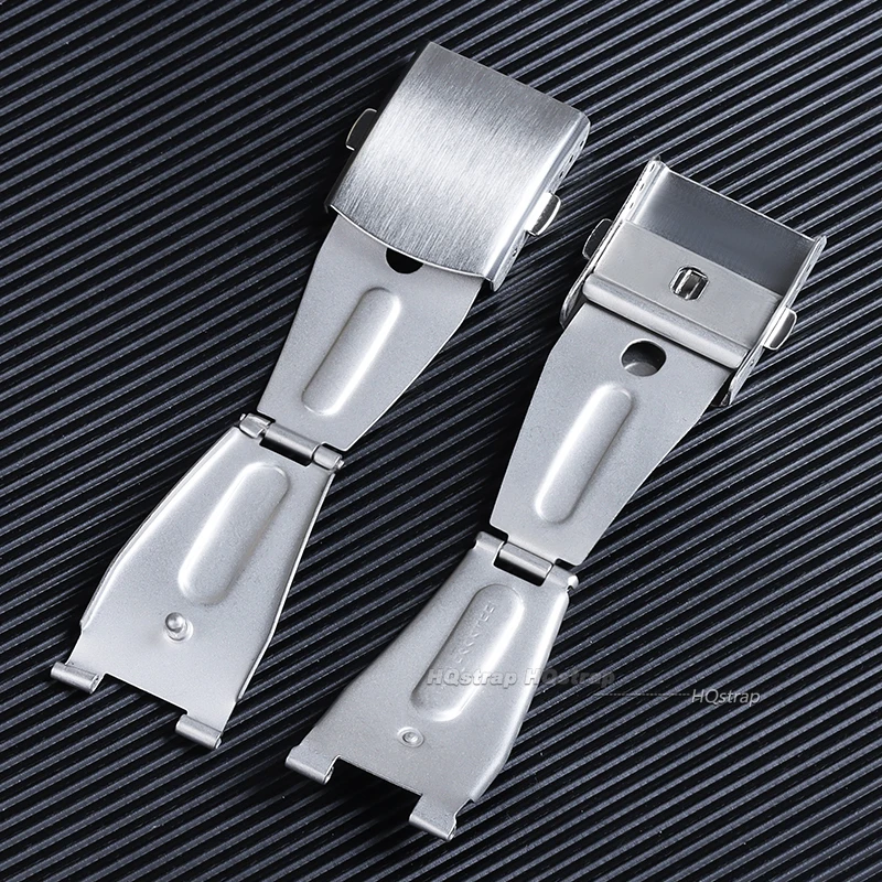 Watch Clasp Folding Buckle Stainless Steel 16mm 18mm 20mm 22mm Folding Safety Double Press Button Watch Clasp Strap Accessories