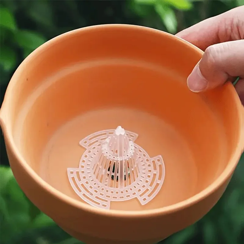 10Pcs Flower Pot Bottom Mesh Gasket Fixed Wing Design Strong Toughness Improving Drainage Flower Mesh Gasket Garden Supplies