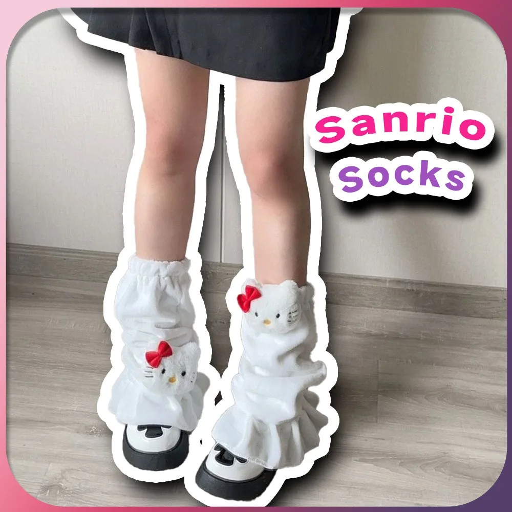 

Sanrio Hello Kitty Leg Warmers Kawaii Lolita Plush Loose Socks Anime JK Y2k Harajuku Japanese Gothic Gothic Girl Gift