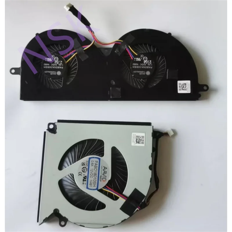 Original Laptop/Notebook CPU/GPU Cooling Fan For MSI MS-17Q1 Titan GT77 PABD18010SH-N491 BAPD0A308SH-N492  100% TEST OK