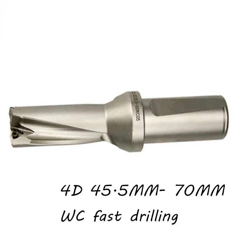 4D WC indexable drill bit 45.5 -50mm, 50.5-55mm, 55.5mm-59mm 59.5-70mm cnc deviation drills indexable fast U drilling tool