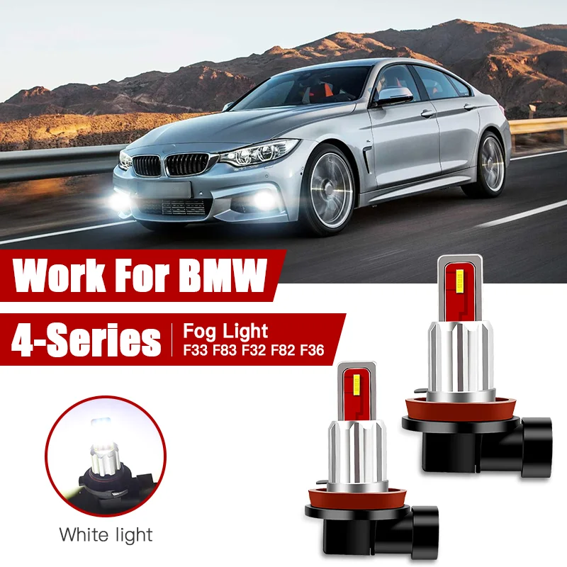 

2pcs Led Car Fog Lamp for BMW 4-Series Coupe F32 F82 2013 2014-2017 H11/H8 Front Fog Light Bulb Car Accessories Canbus 12V/35W