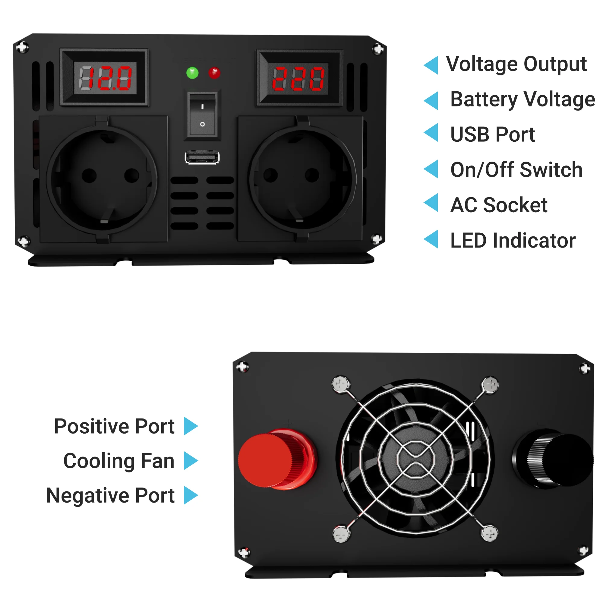 HOULI 12v to 220v car power inverter dc to ac converter 5000W 6000W przetwornica 24v 230v czysty sinus convertisseur