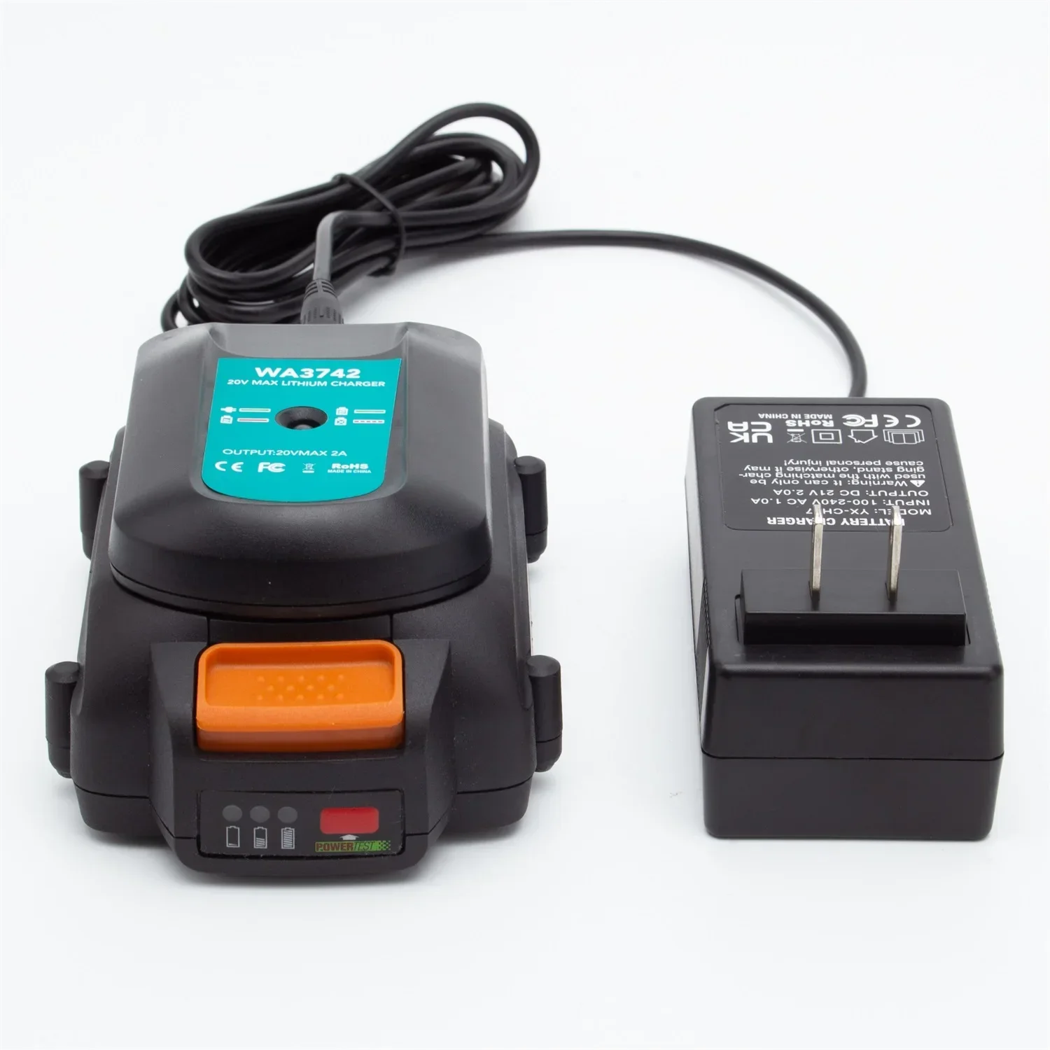 Imagem -02 - Carregador Rápido da Bateria do Worx-li-íon 1820v Wa3520 Wa3525 W3575 Wa3578 Tomada da ue Nenhuma Bateria