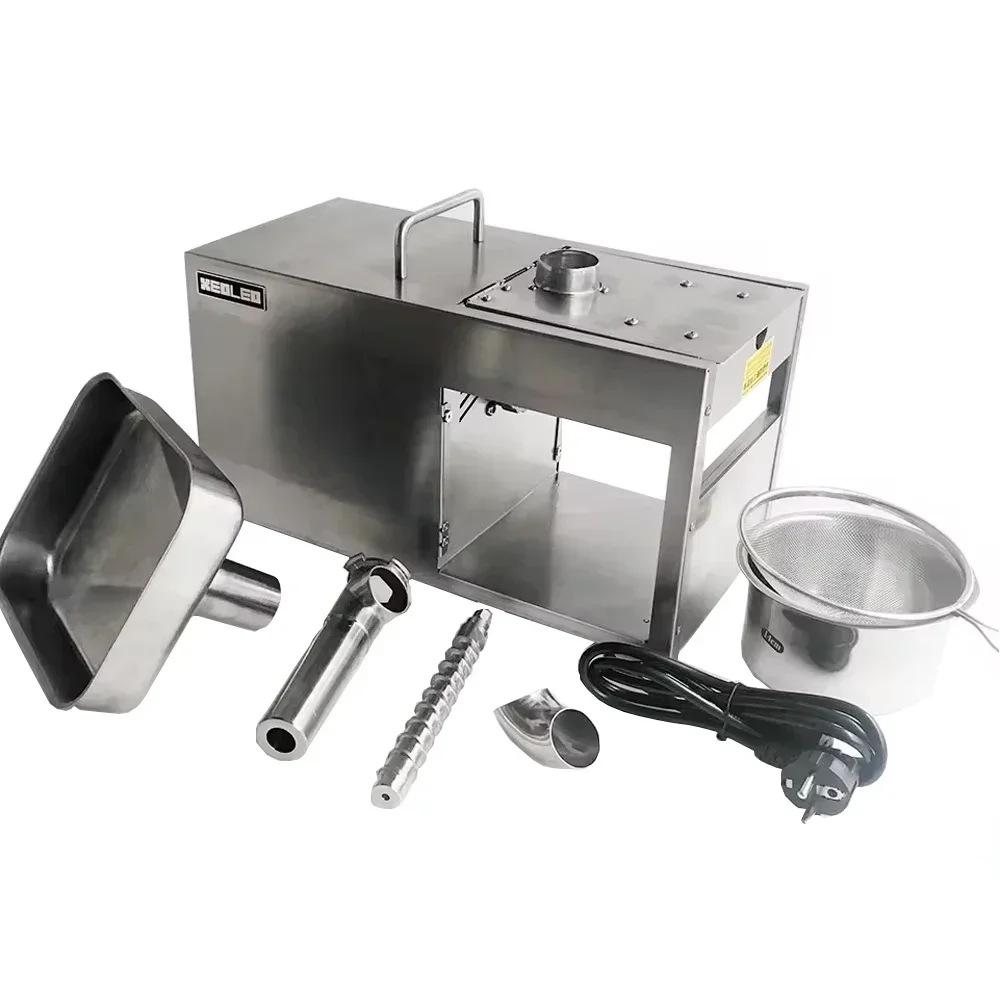 Household Oil Presser 1500W Automatic Olive Oil Press Machine Cold Press Oil Extractor Machine Usedfor Peanut/Walnut