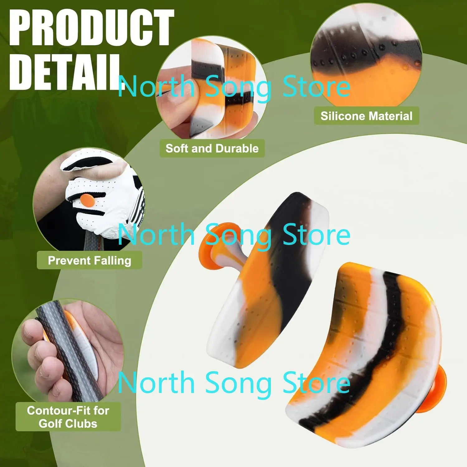 مدرب جولف سوينغ T Grip Aid، مساعد تدريب الجولف الموقف الصحيح للنادي سوينغ قبضة الوسادة، ملحقات لاعبي الجولف المبتدئين المحملة المدرب