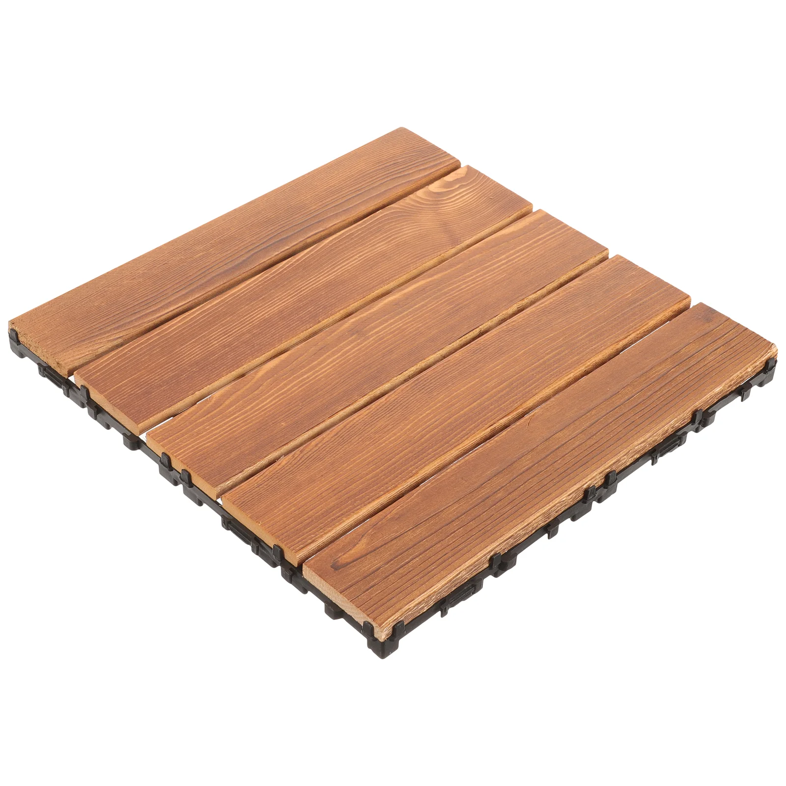 

Four-strip Wood Brushing with Wax Oil Floor Tiles Interlocking Patio Wooden Plastic Deck