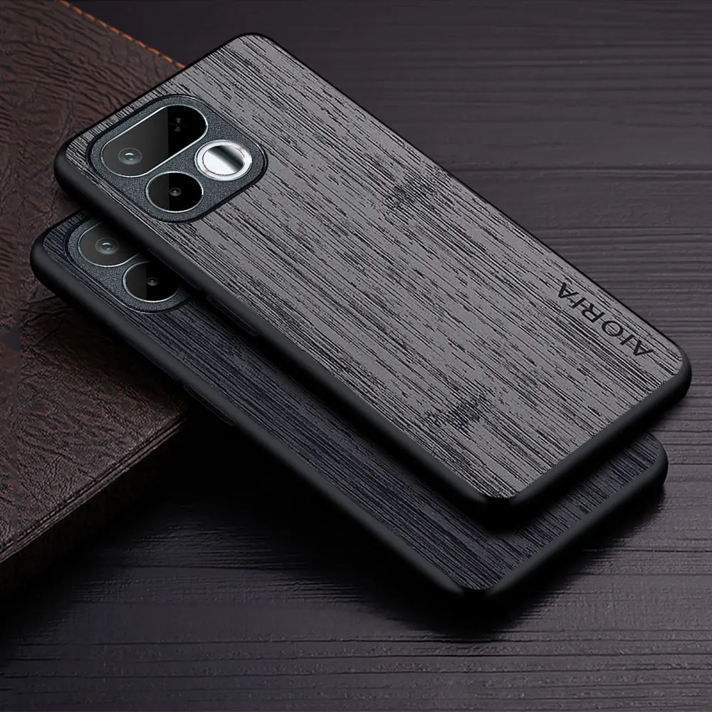 Hülle für Oppo Realme 16T 16 Pro Plus Funda Bambus-Holzmuster Leder-Handyhülle Luxus-Coque Funda für Realme 16T Hülle Capa