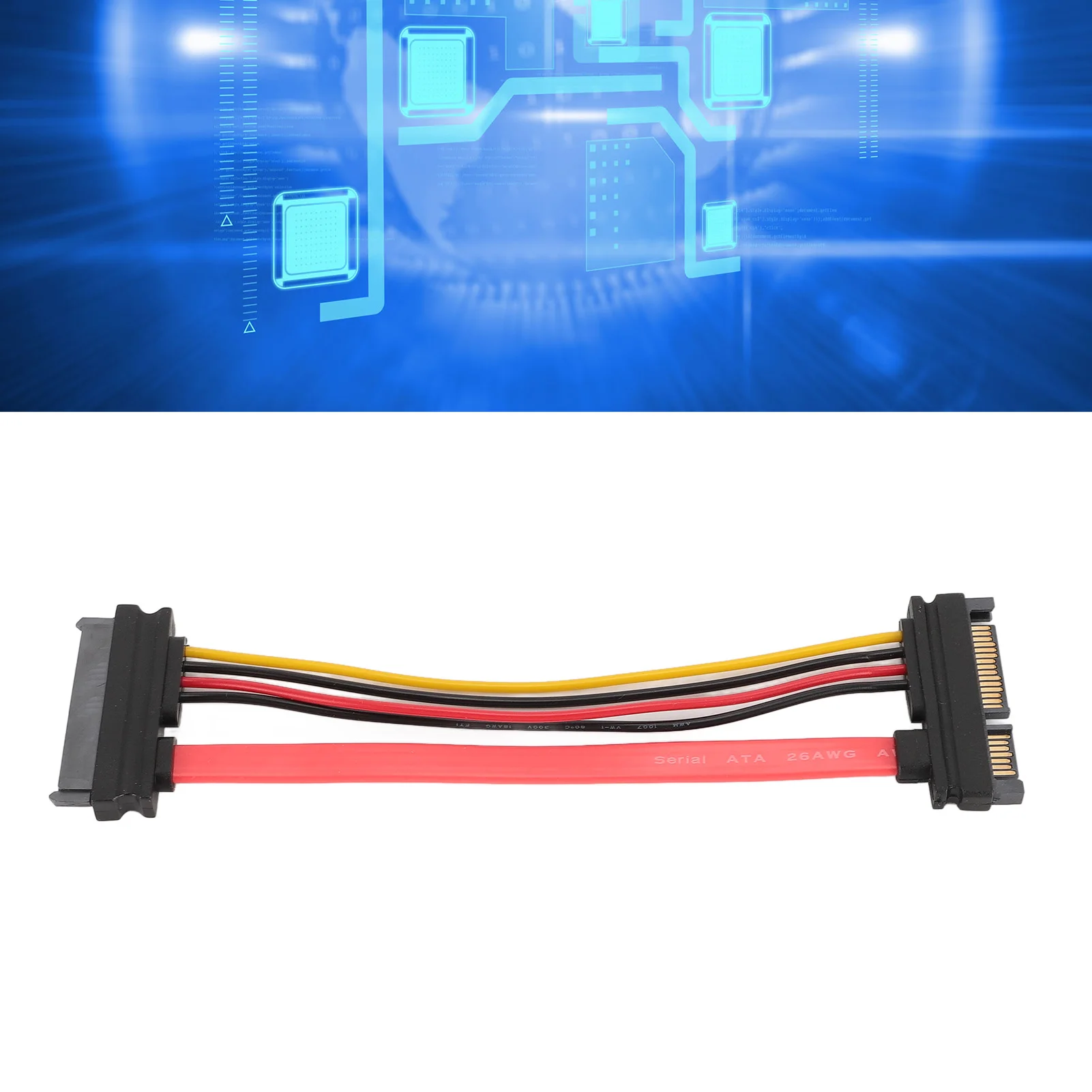 SATA22P M/SAS29P F オス - メス延長ケーブル SATA7 15ピン ハードディスクデータ電源延長ケーブルコネクタ SFF 8482 0.15m