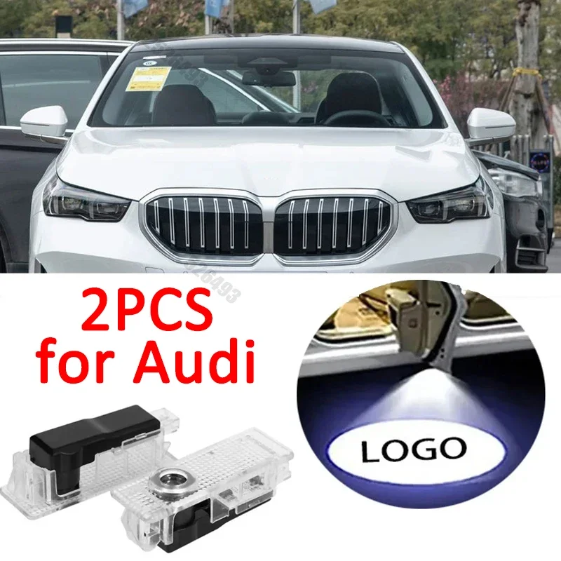 

2Pcs LED Car for Audi Logo Door Projector Lamp Sport Car Door Welcome Courtesy HD Projector Ghost Shadow Lights Accessories Tool