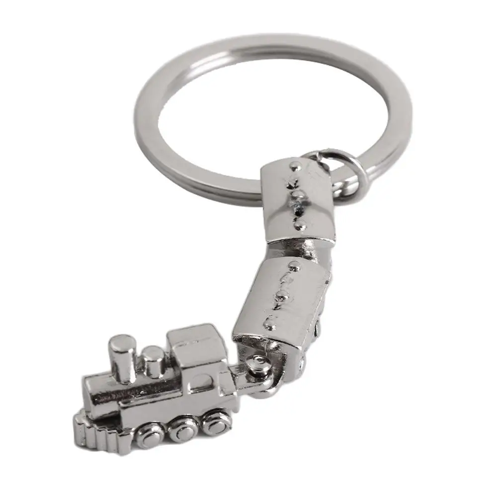 Train Model Mini Train Model Alloy Keychain Movable Joint Alloy Movable Joint Train Keyring Creative Metal Train Model Keychain