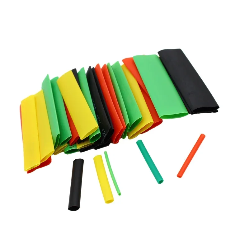 127-800 buah Heat Shrink Tube Thermoresistant Heat-shrink Tube Kit pembungkus koneksi listrik kabel isolasi Sleeving