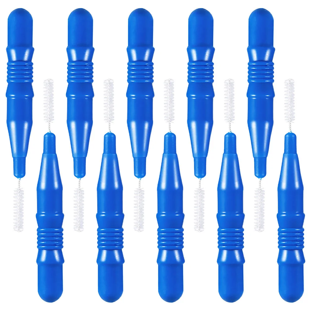 50pcs 2.5mm Interdental Palitos Entre Limpeza Floss Picks Cavidade Flosser Brushes Boca Cuidados de Limpeza Escova Ferramentas Azul