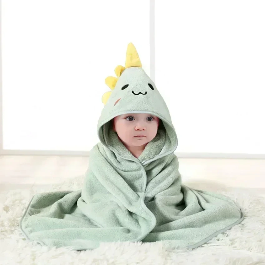 Toddler Baby Hooded Towels Newborn Kids Bathrobe Super Soft Bath Towel Blanket Warm Sleeping Swaddle Wrap for Infant Boys Girls