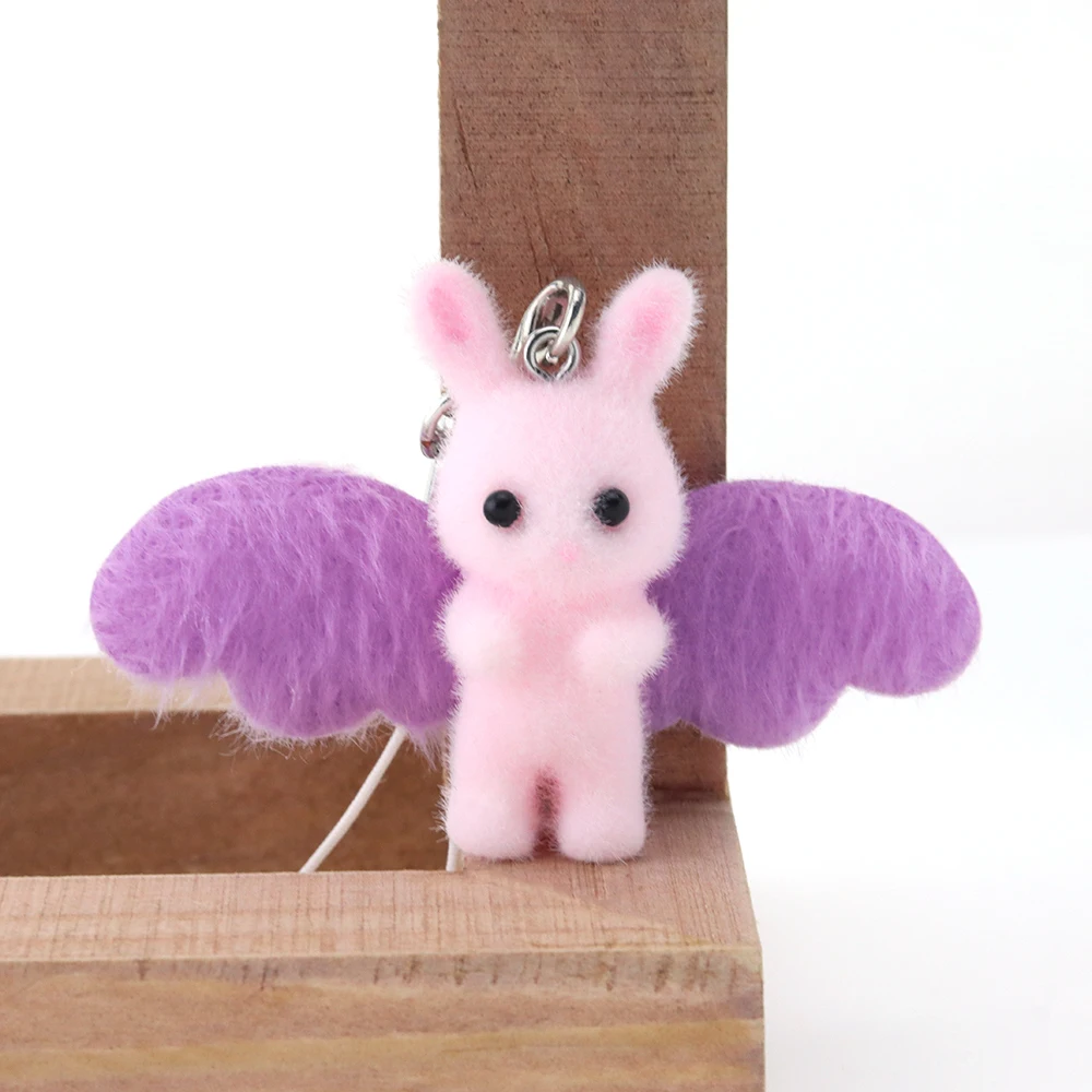 1 قطعة يتدفقون الراتنج سحر أرنب قلادة مع أجنحة لصنع المجوهرات حقيبة الهاتف المحمول اكسسوارات السيارات الديكور