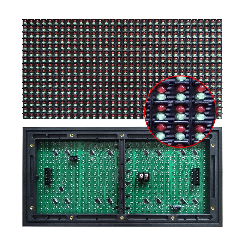 Outdoor DIP P10 RG dual color LED module led panels,double color LED matrix 32x16,LED display module,LED advertising sign