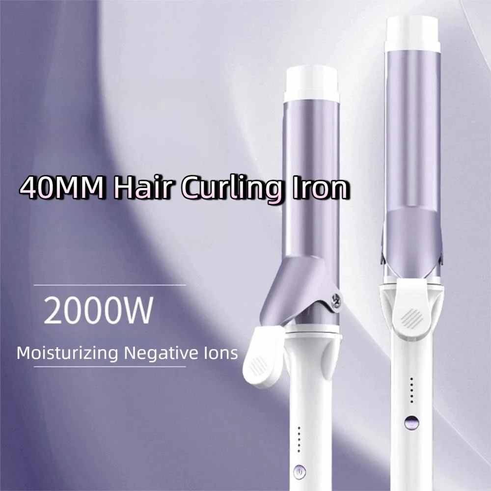 

Ceramic 40mm Hair Curling Iron Manual 5 Temperature Adjustment Negative Ion Curling Wand Fast Heating Big Wave Big Wave Curler