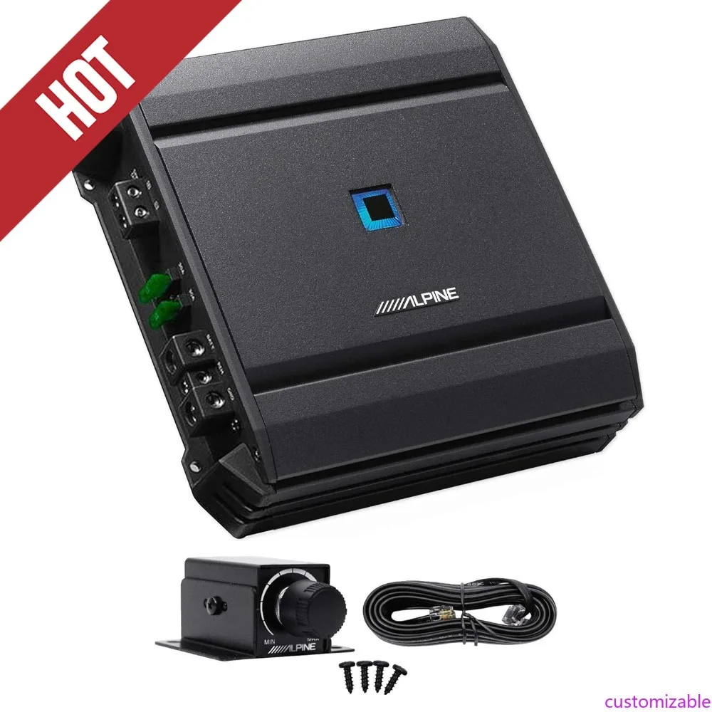 Customizable  S-A60M 600 Watt RMS Mono Car Audio Amplifier Subwoofer Class-D+Bass Knob