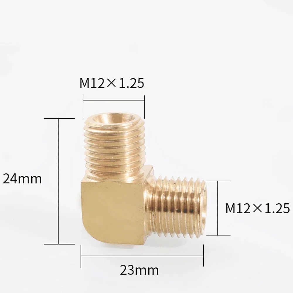 M12 M14 M16 M18 Metric 1/8" 1/4" 3/8" 1/2" BSP Male 90 Degree Elbow Brass Pipe Fitting Connector Coupler Water Gas Oil