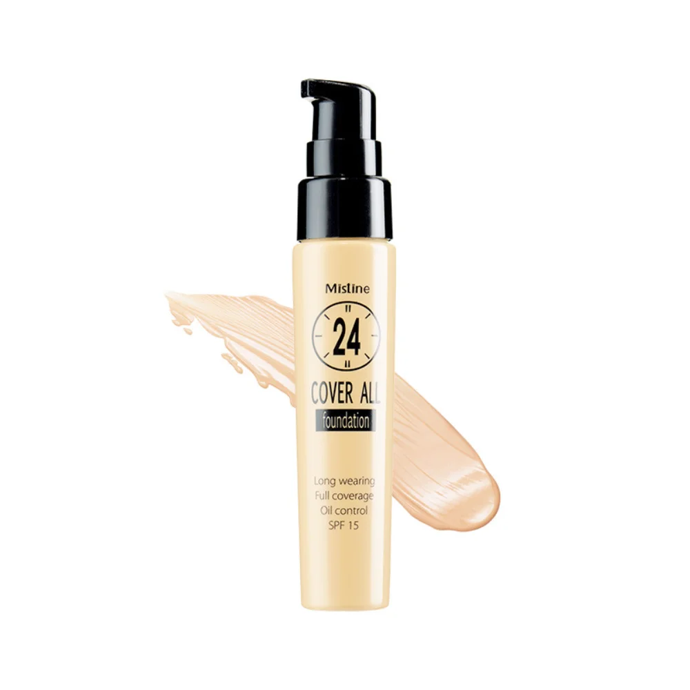 

Mistine 24-Hours Cover All Foundation Full Coverage Oil-Control SPF 15 PA++ Long-lasting Concealer Waterproof Makeup Cosmetics